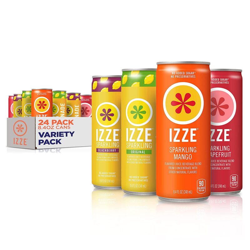 Izze Sparkling Juice Variety Pack,8.4 Fl Oz Bottles,21 Fl